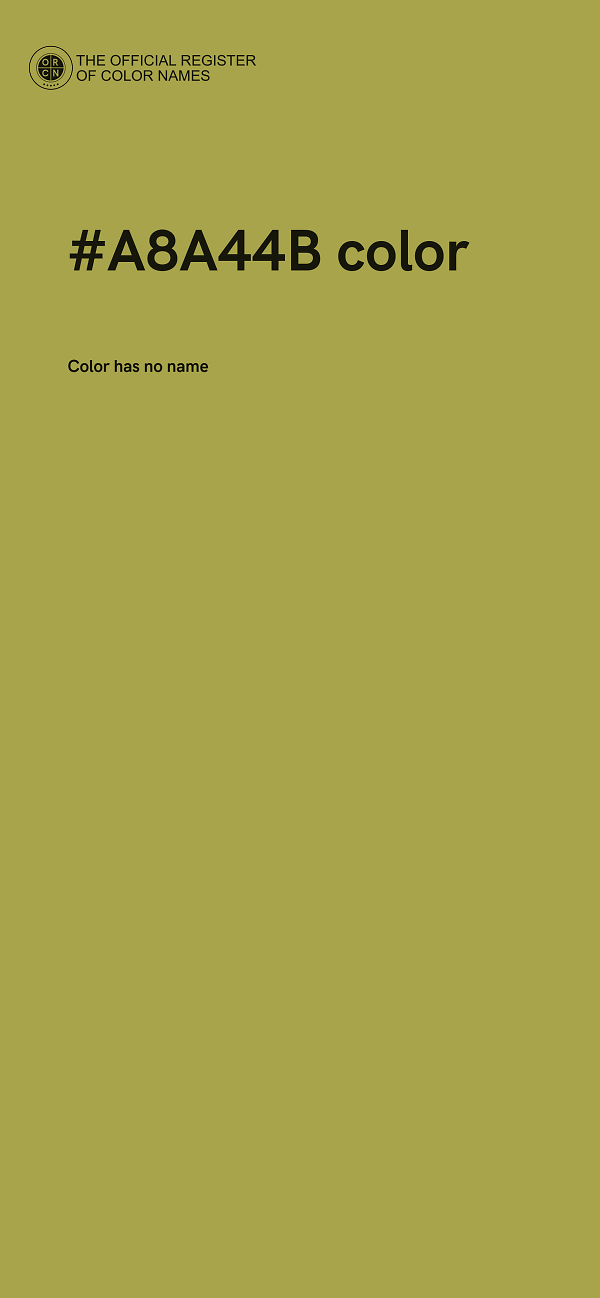 #A8A44B color image