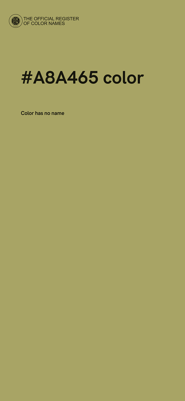 #A8A465 color image