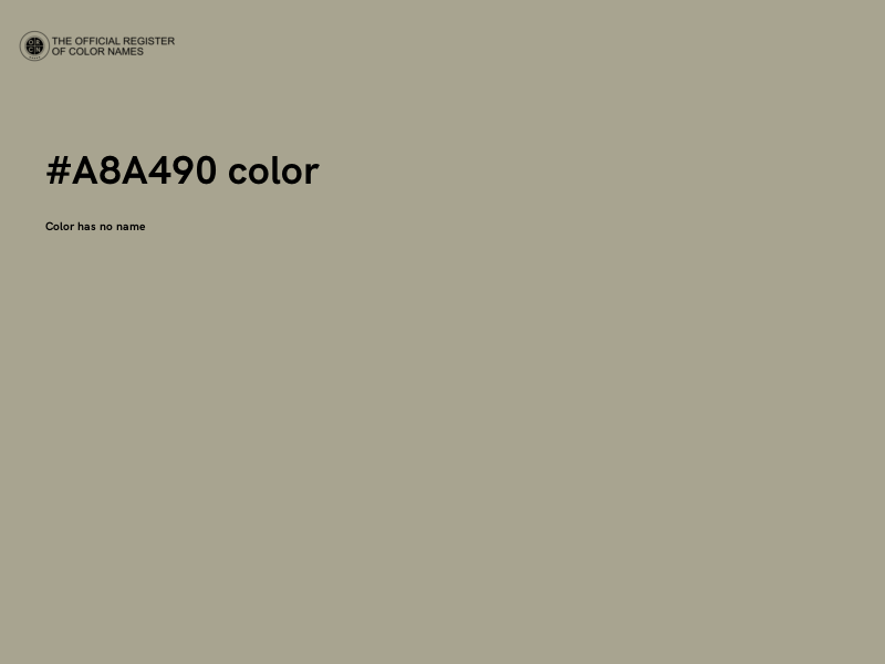 #A8A490 color image