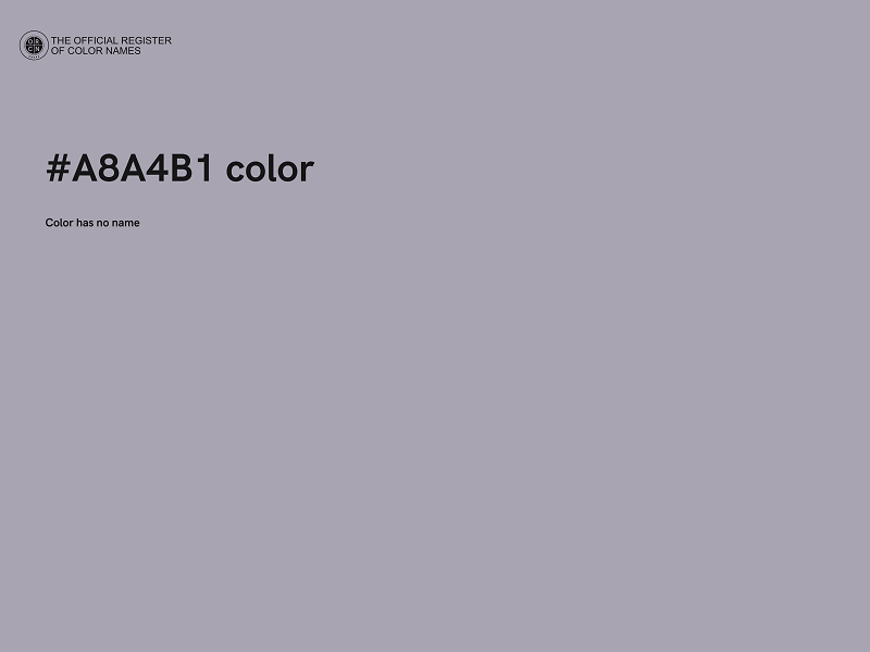 #A8A4B1 color image