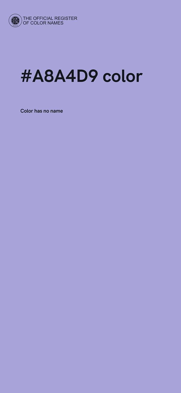 #A8A4D9 color image