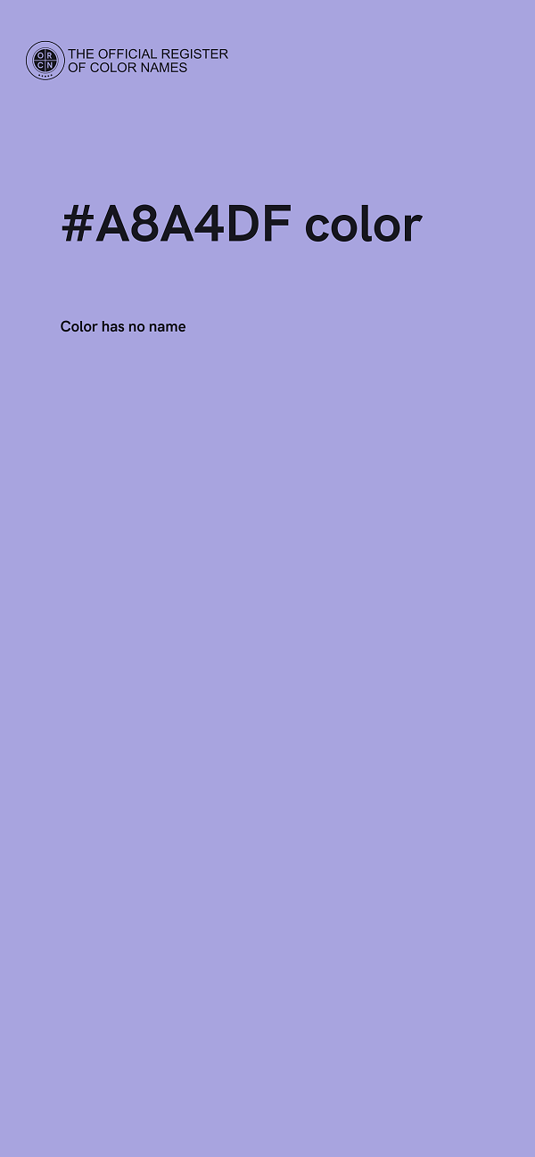#A8A4DF color image