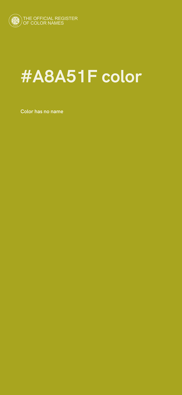 #A8A51F color image