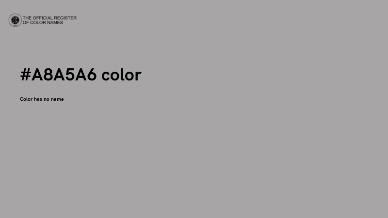 #A8A5A6 color image