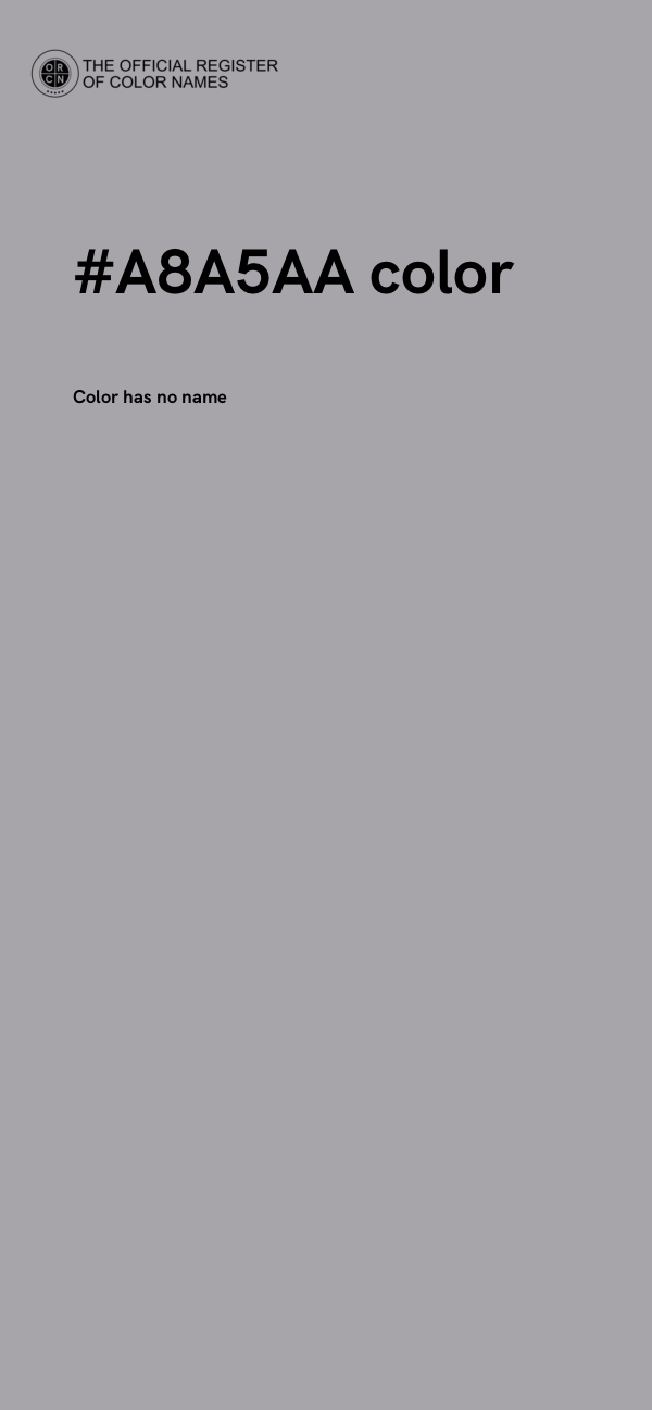 #A8A5AA color image