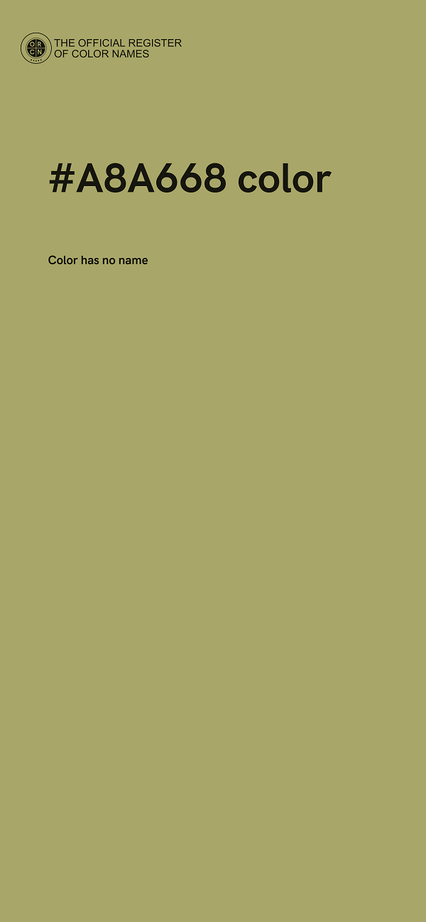 #A8A668 color image