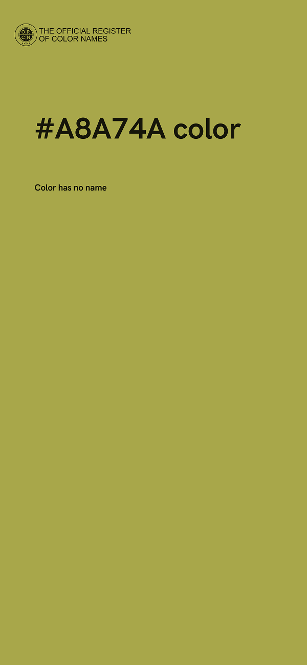 #A8A74A color image