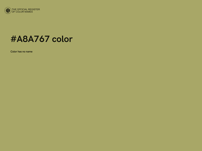 #A8A767 color image