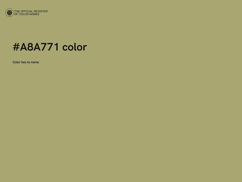 #A8A771 color image