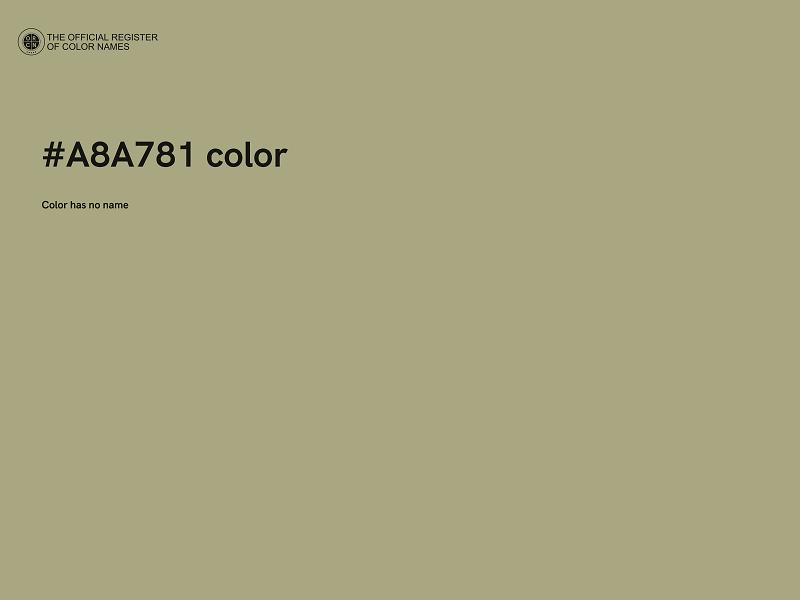 #A8A781 color image