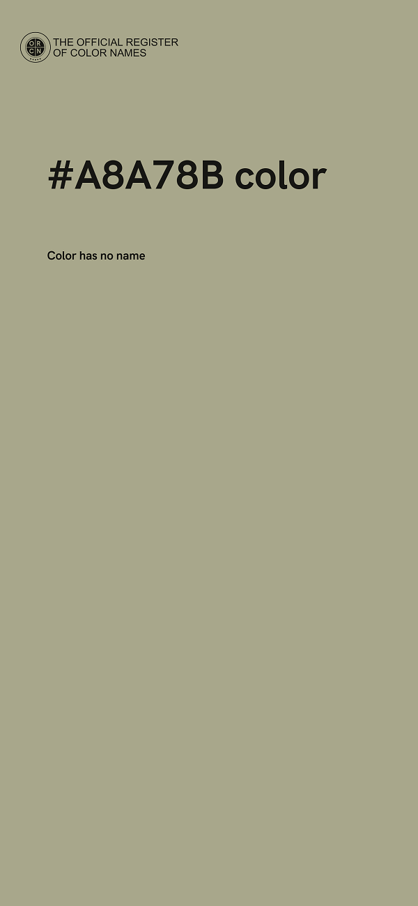 #A8A78B color image