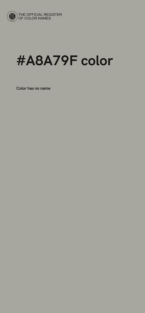 #A8A79F color image