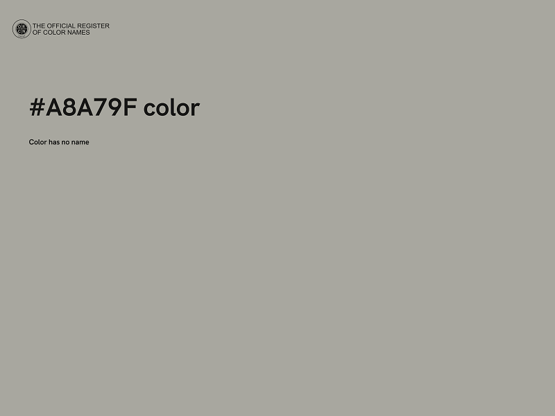 #A8A79F color image