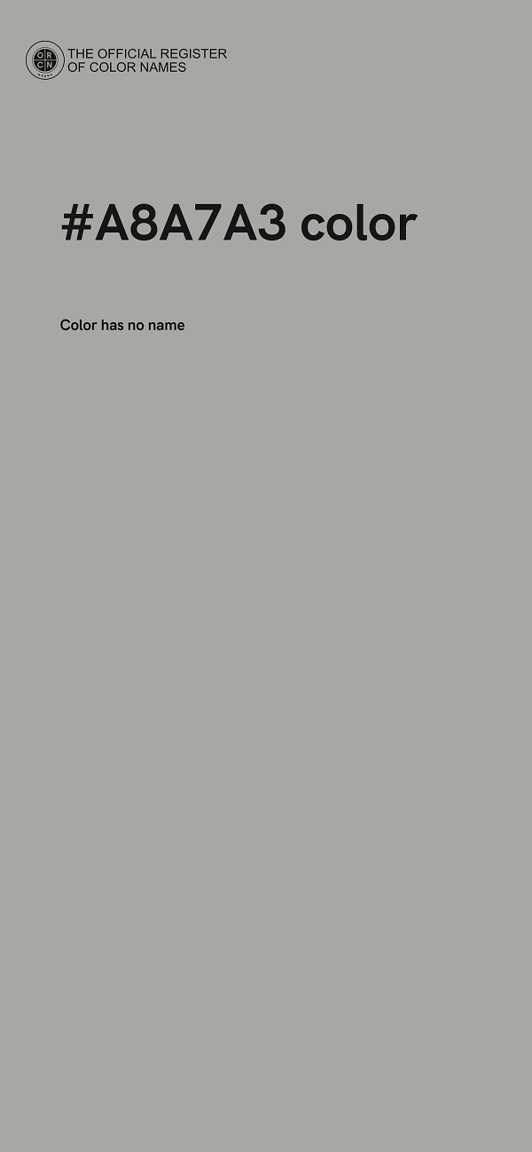 #A8A7A3 color image