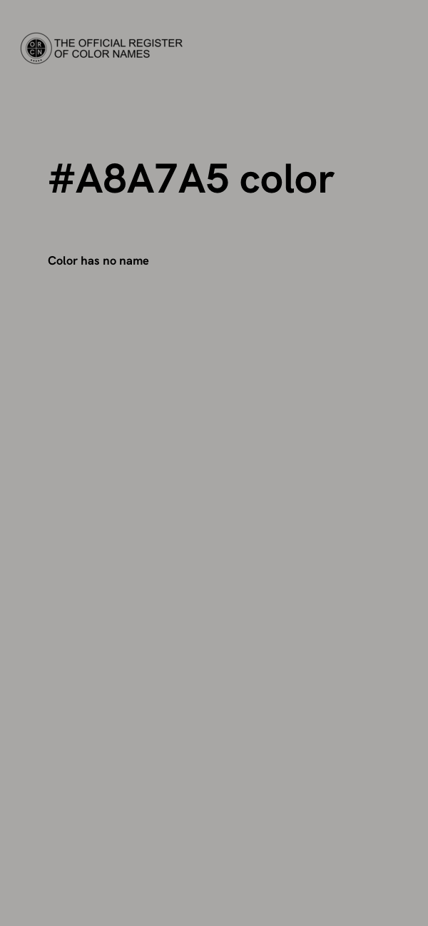 #A8A7A5 color image