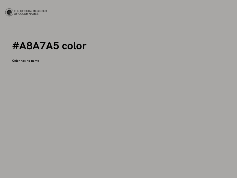 #A8A7A5 color image