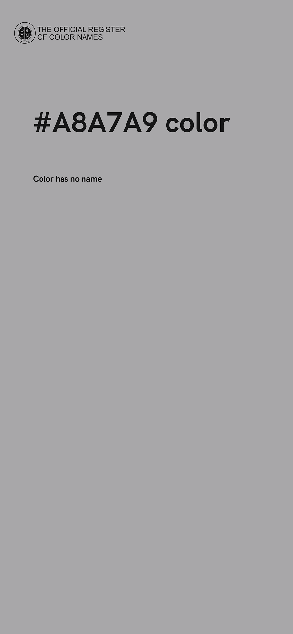 #A8A7A9 color image