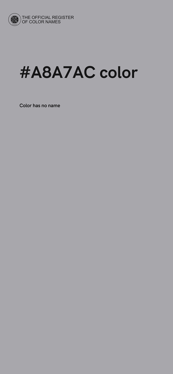 #A8A7AC color image