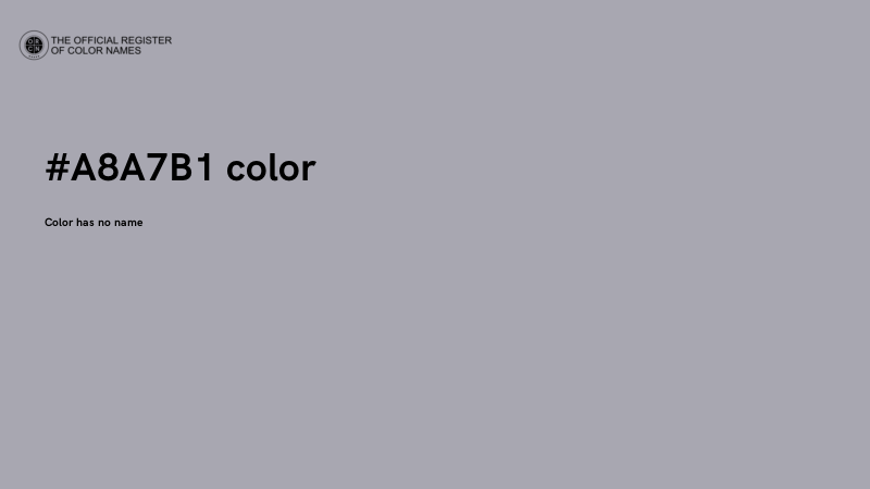 #A8A7B1 color image