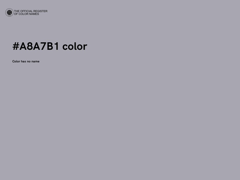 #A8A7B1 color image