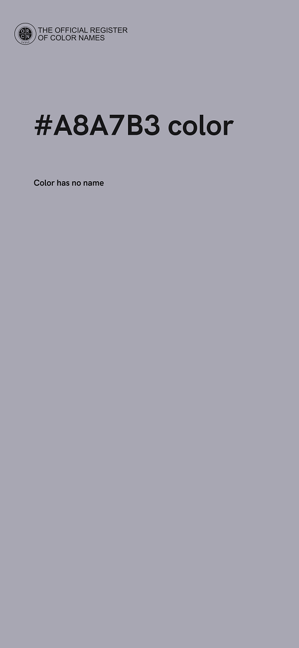 #A8A7B3 color image