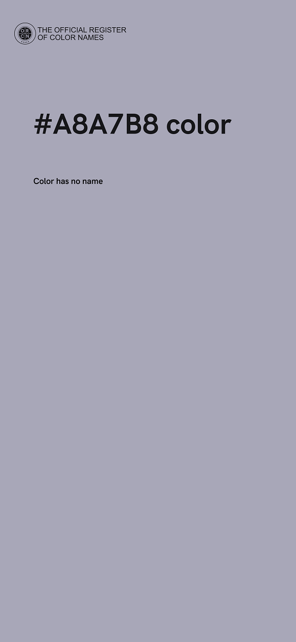 #A8A7B8 color image