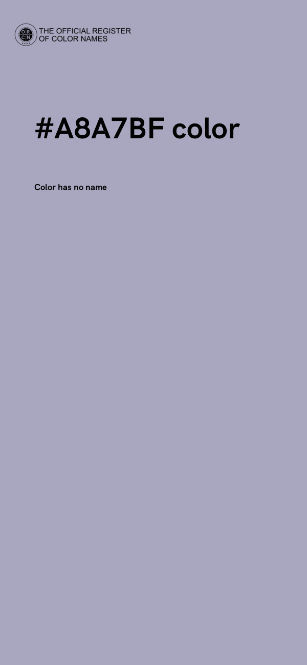 #A8A7BF color image