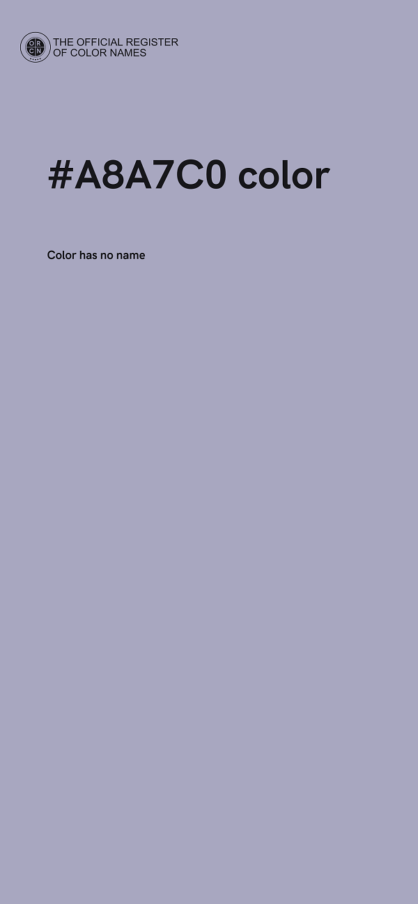 #A8A7C0 color image