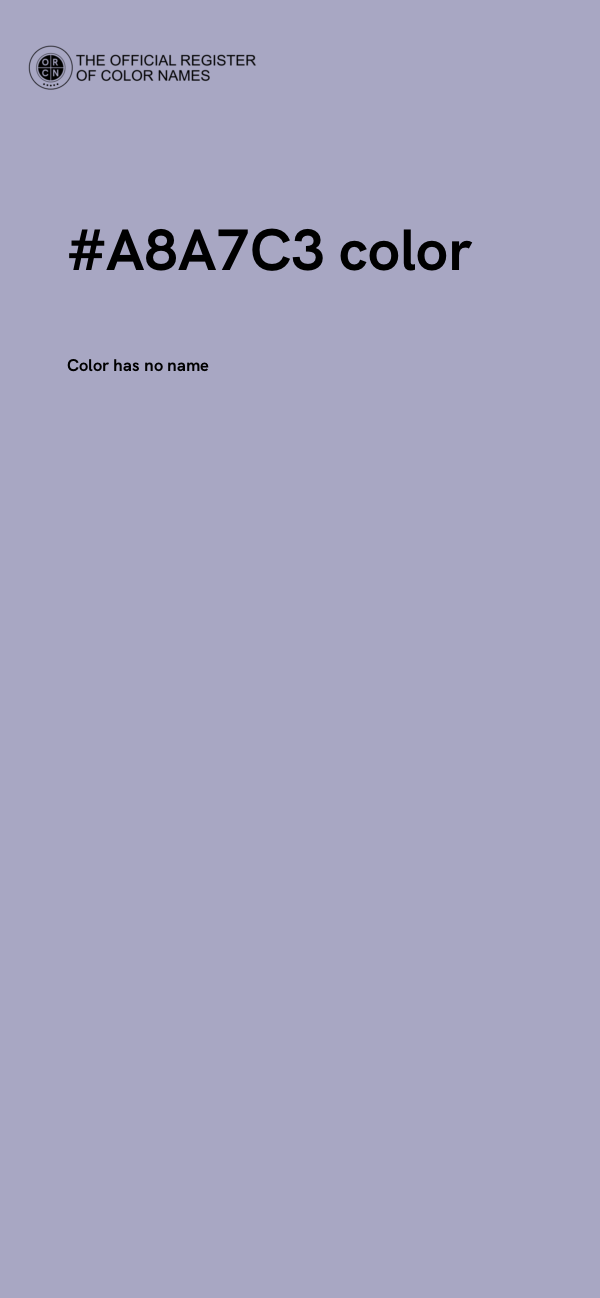 #A8A7C3 color image