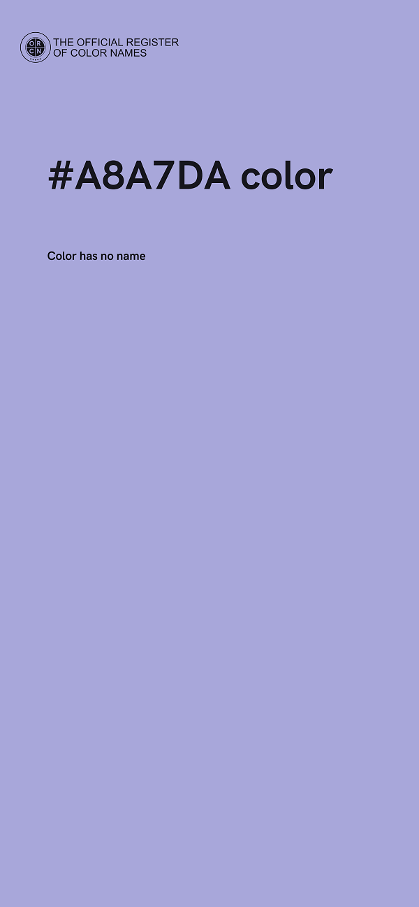 #A8A7DA color image