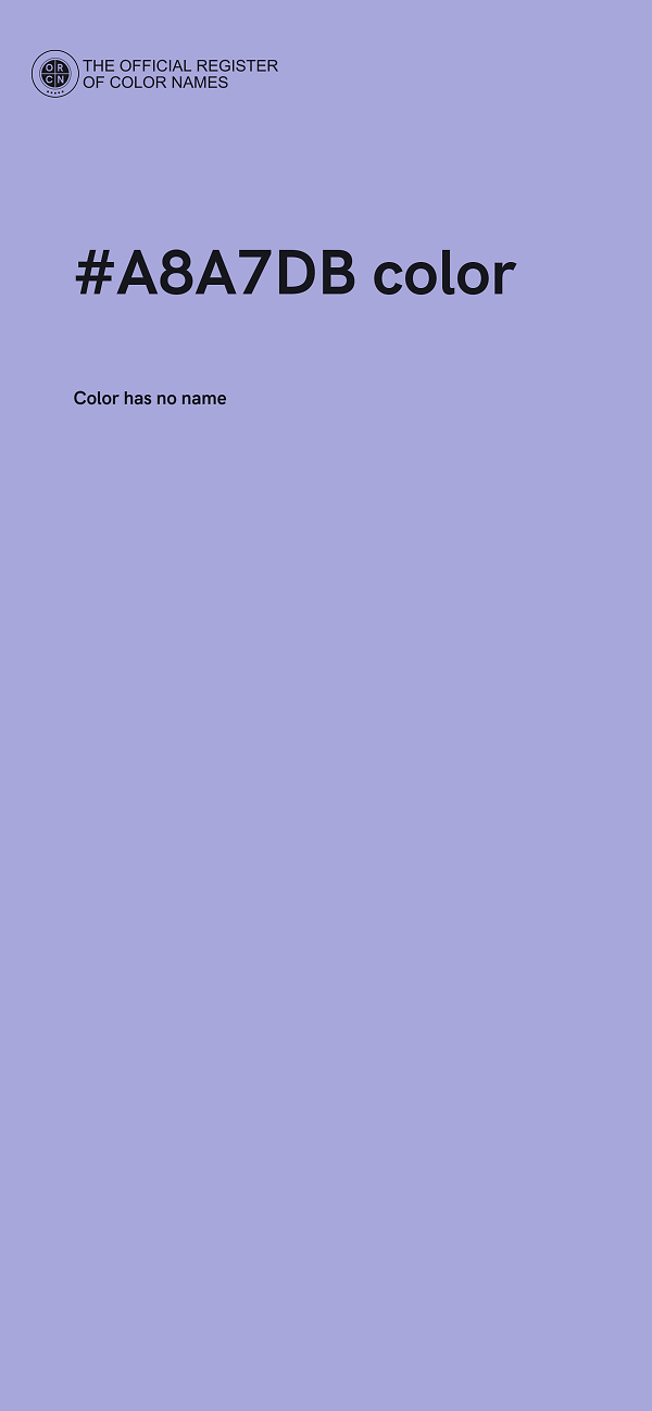 #A8A7DB color image