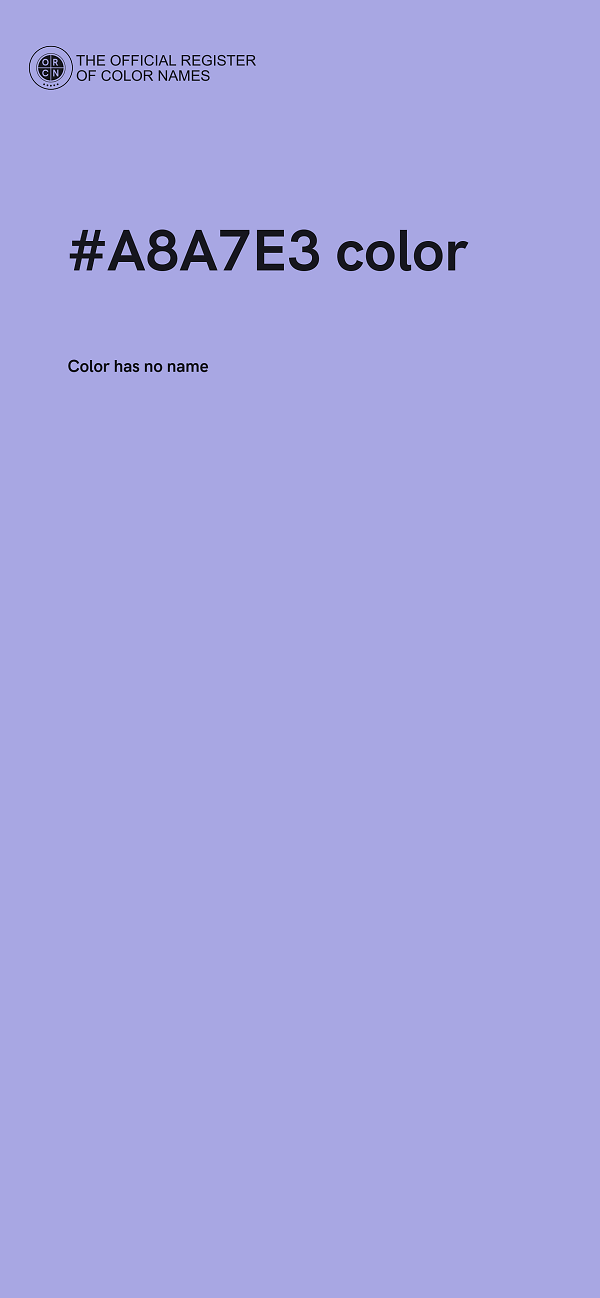 #A8A7E3 color image