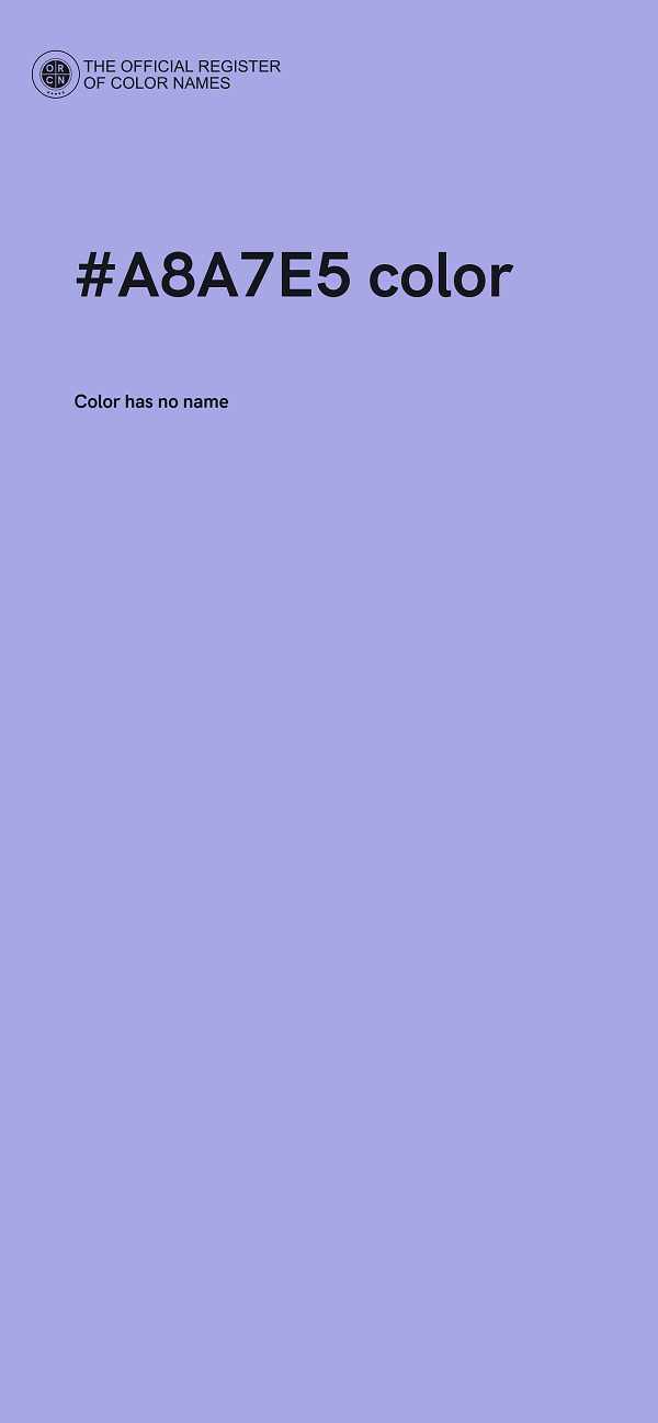 #A8A7E5 color image