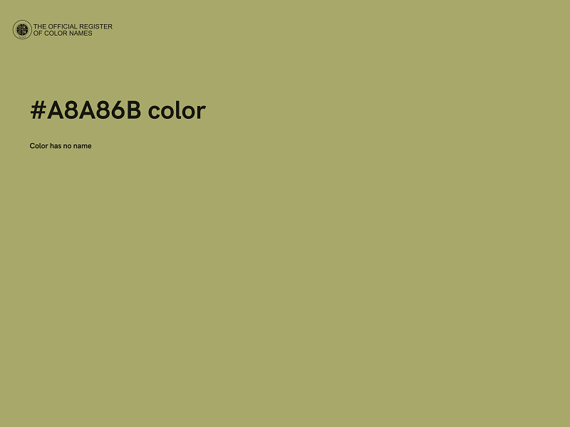 #A8A86B color image