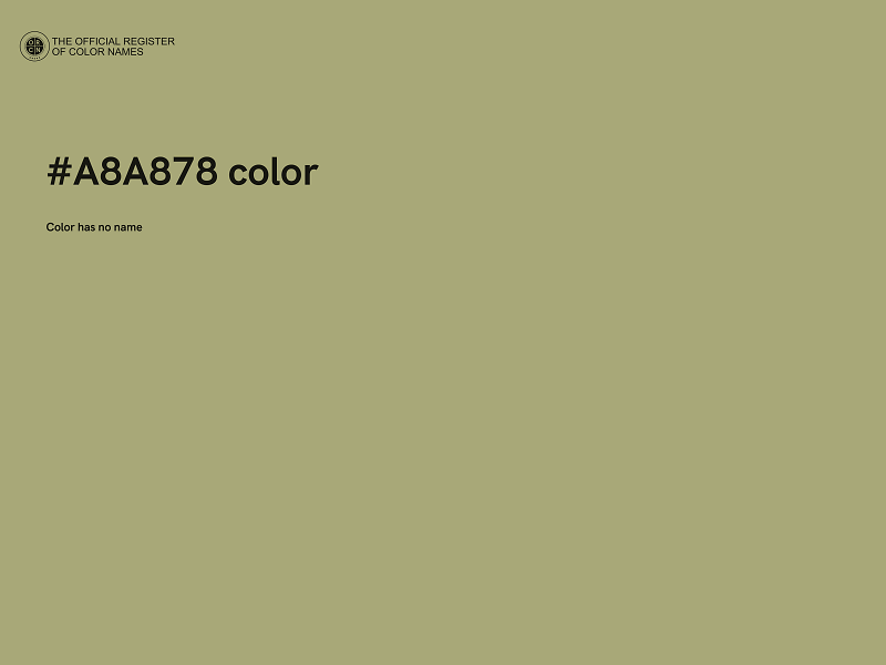 #A8A878 color image