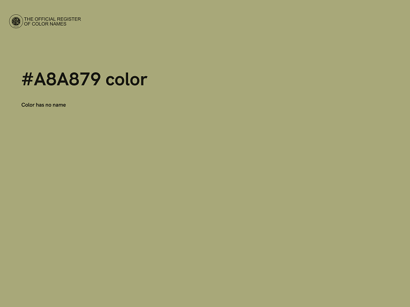 #A8A879 color image