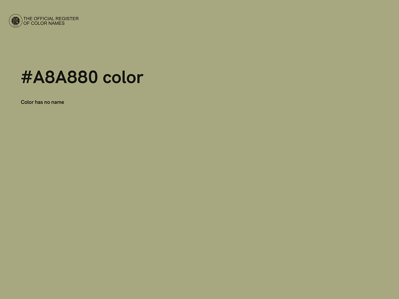 #A8A880 color image