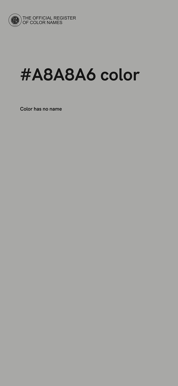 #A8A8A6 color image