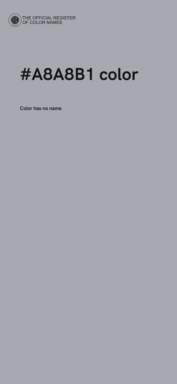 #A8A8B1 color image