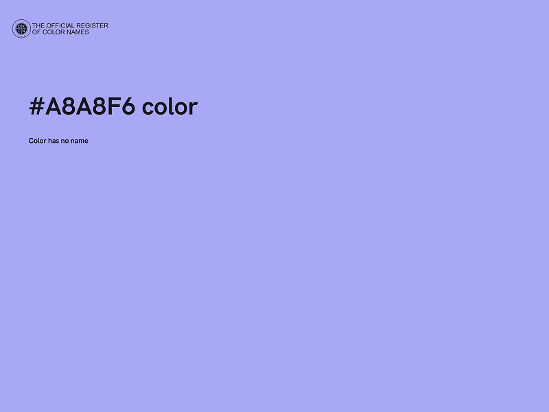 #A8A8F6 color image