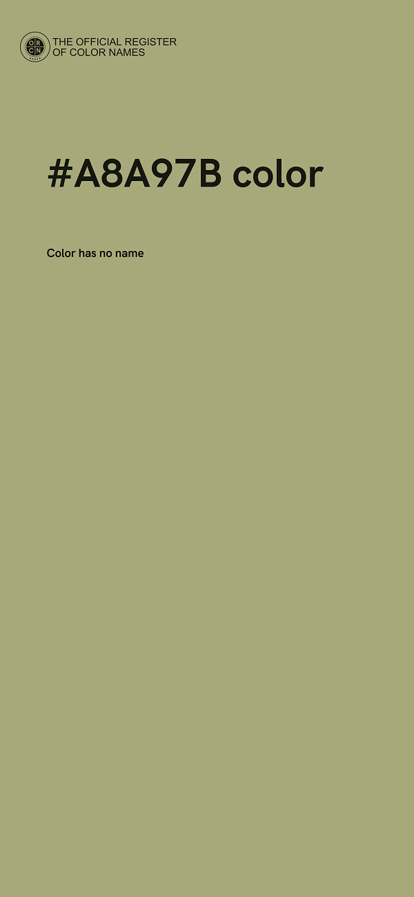 #A8A97B color image