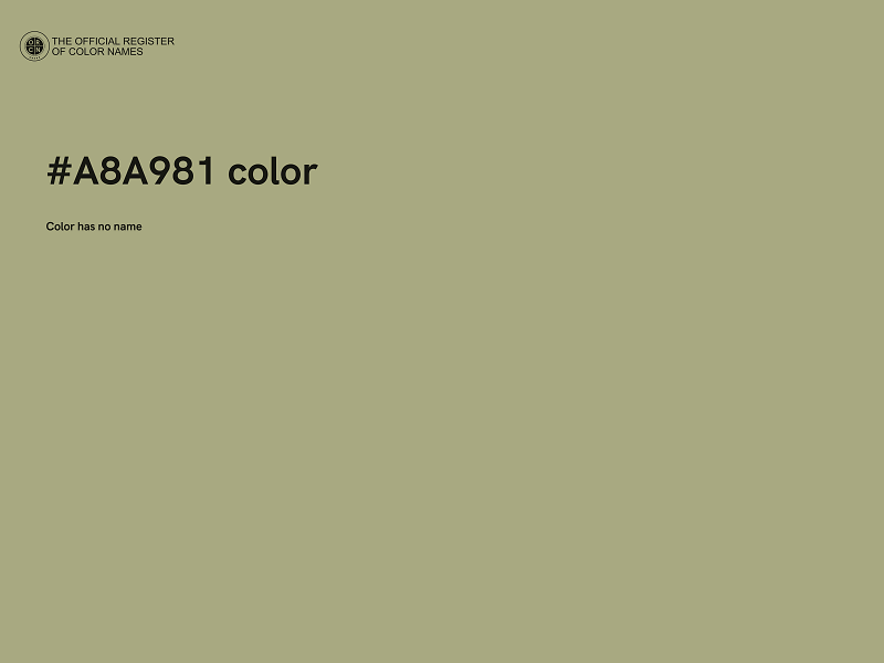 #A8A981 color image
