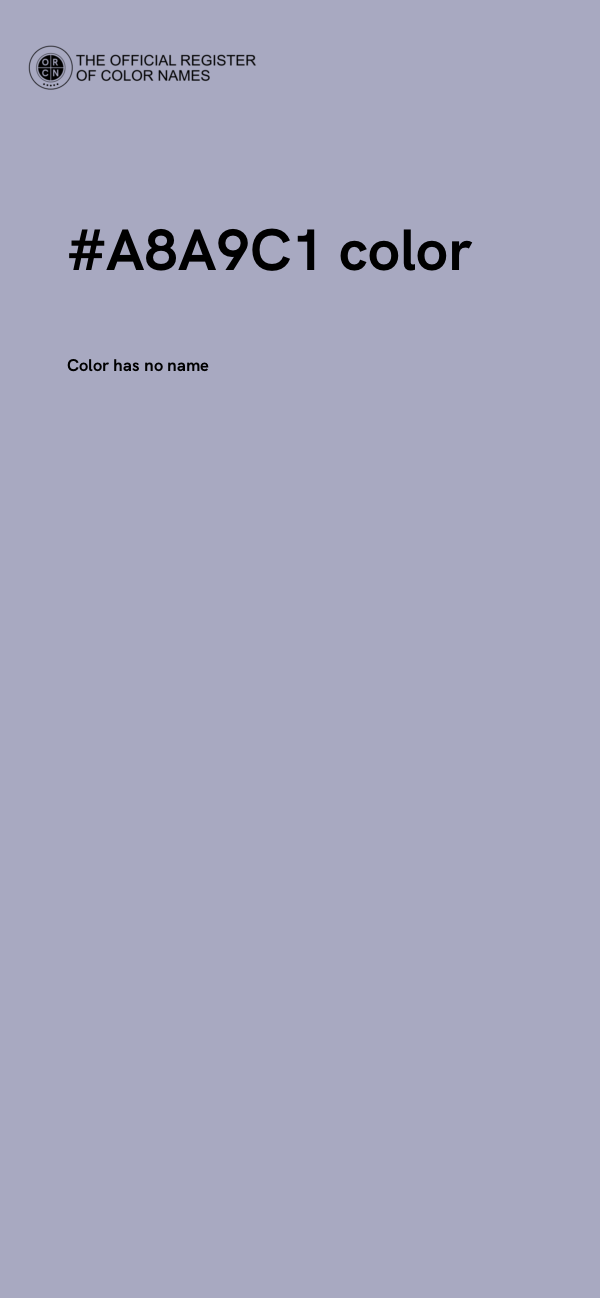 #A8A9C1 color image