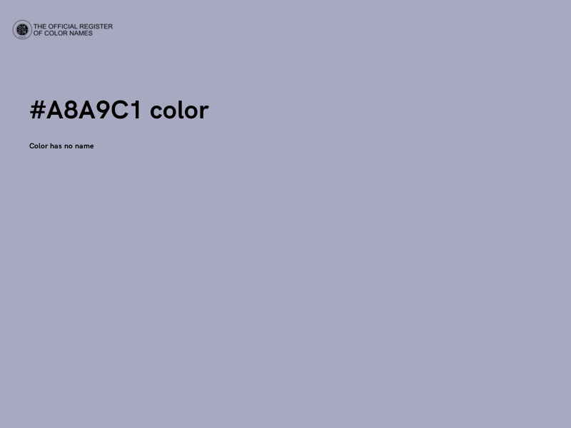 #A8A9C1 color image
