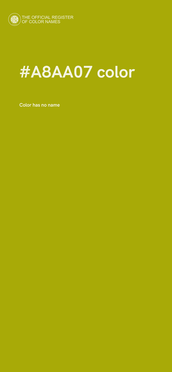 #A8AA07 color image