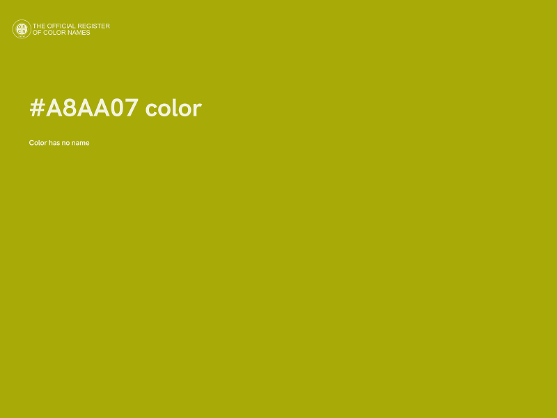 #A8AA07 color image