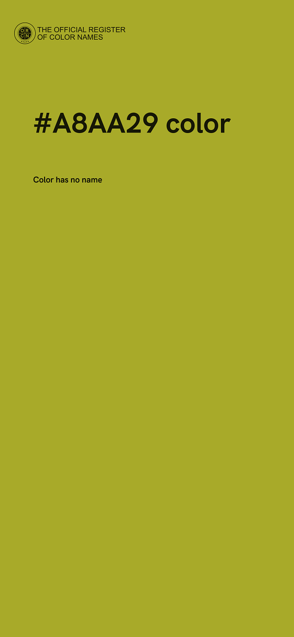 #A8AA29 color image