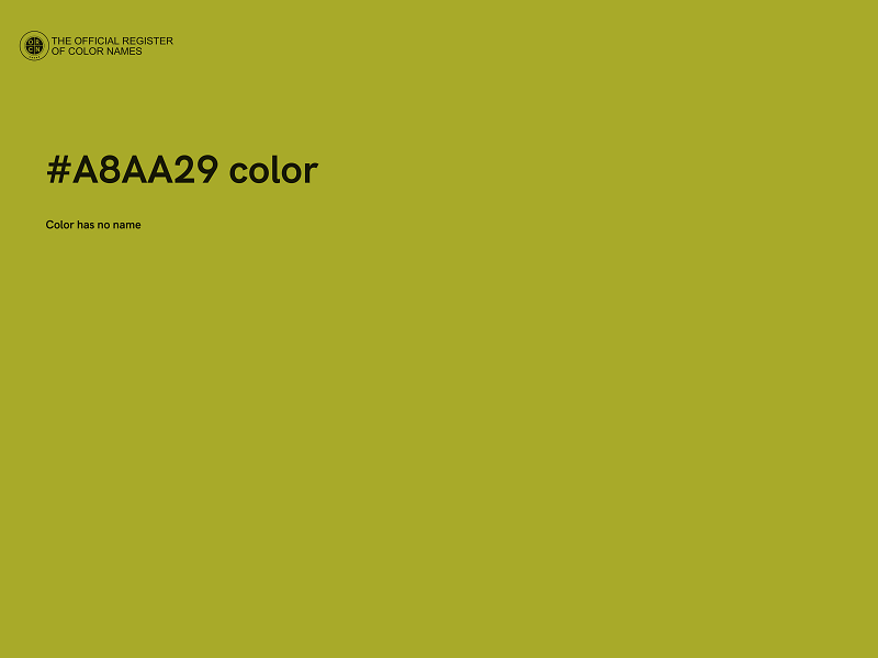 #A8AA29 color image