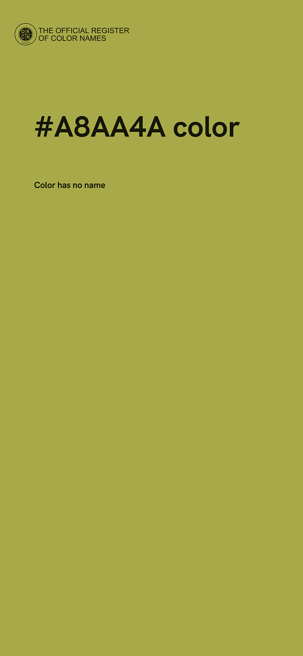 #A8AA4A color image