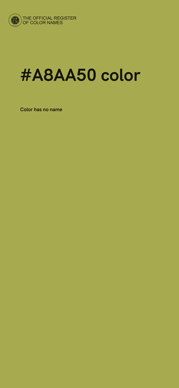 #A8AA50 color image